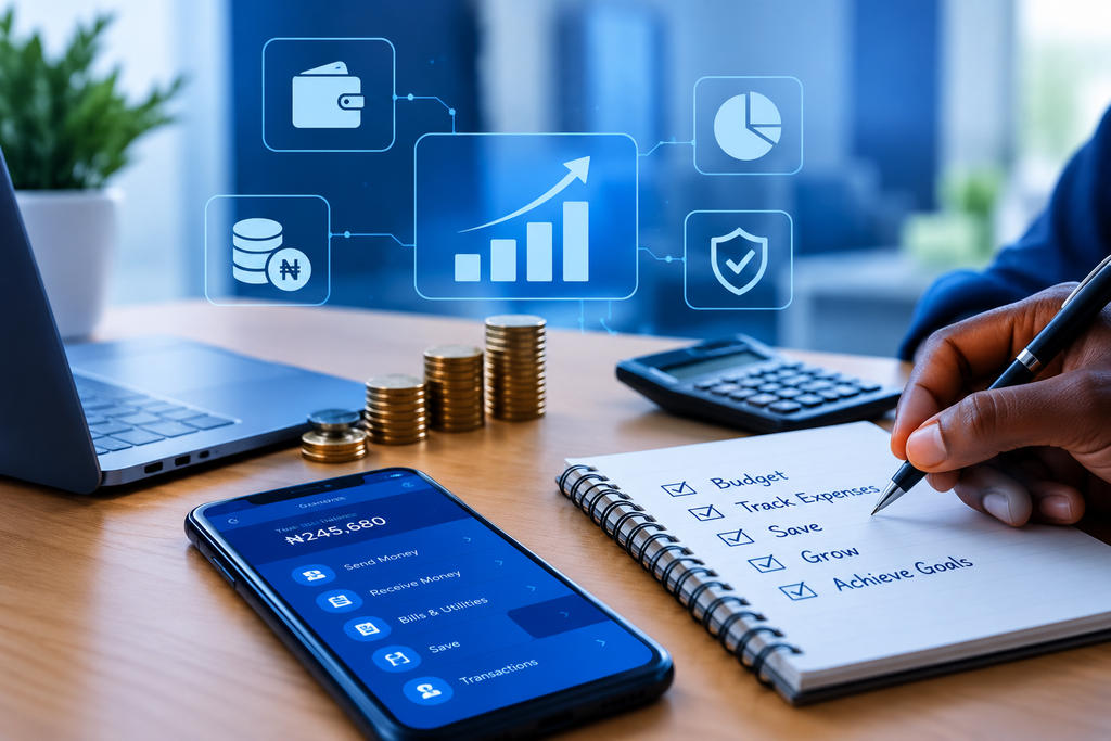 modern fintech budgeting workspace